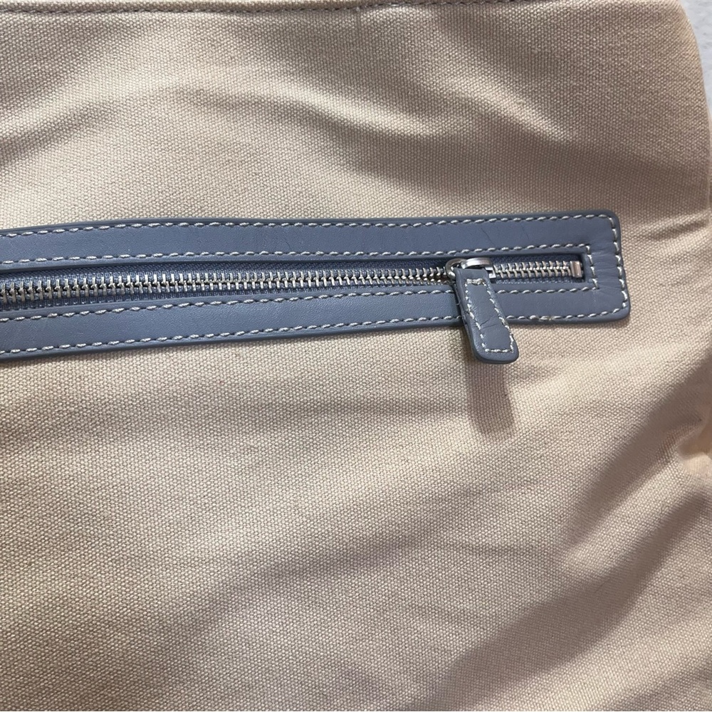 💋💋RARE💋💋 Zac Posen Leather And Canvas Tote Bag - Picture 7 of 16